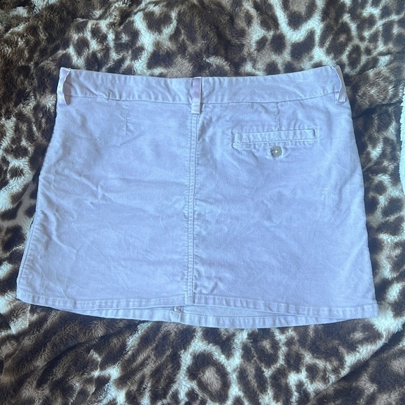 Y2K Free People Lilac Corduroy Mini Skirt Size 8 Low Rise Soft Grunge - Picture 3 of 3
